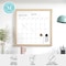 Martha Stewart Everette 18in. x 18in. Magnetic Monthly Calendar Dry Erase Board, w/Dry Erase Marker and 2 Mgnts BR-PM-MWP-4545-LN-MS - alternate 5